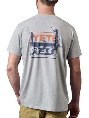 Men’s Yeti Flip Skiff Short Sleeve T-Shirt | Gray | Size Small